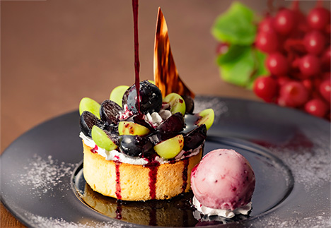【9/1～11/30の期間限定】ぶどうのプレミアムパンケーキ