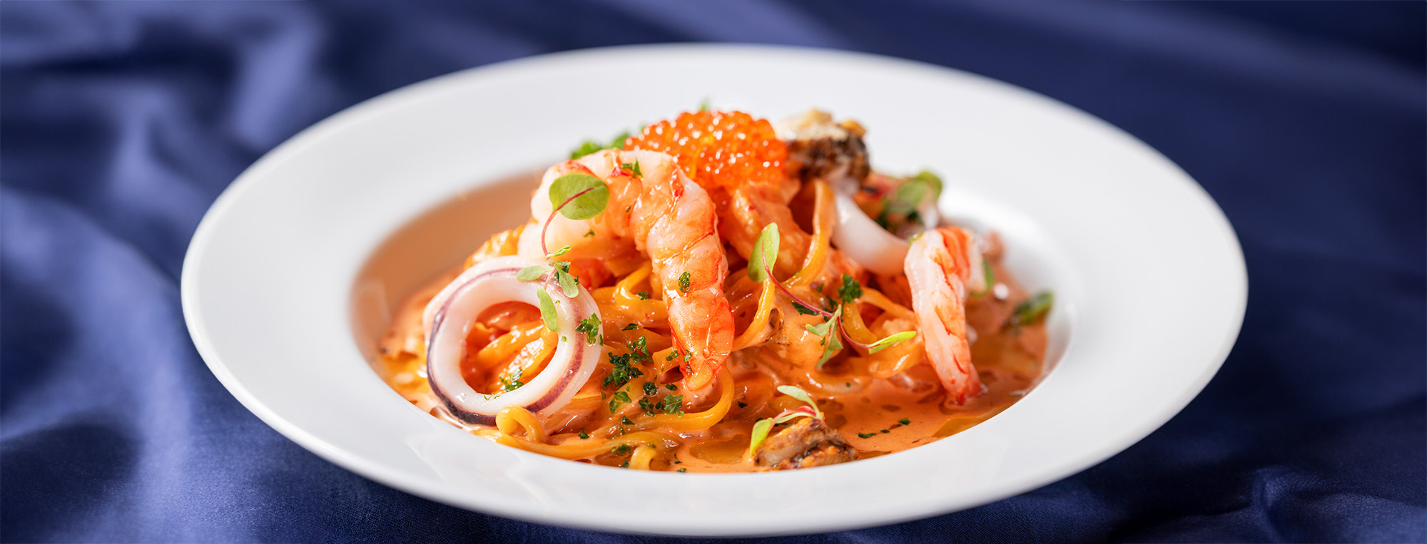 【レストラン&カフェ Lagoon】濃厚な海老の香りに包まれる冬のご馳走パスタ