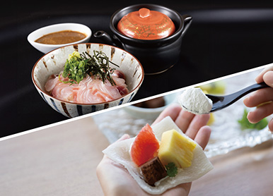 鯛茶漬けと自分で包むフルーツ大福セット