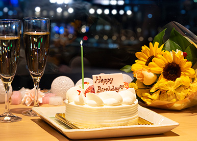 【花束とケーキ付き記念日会席】